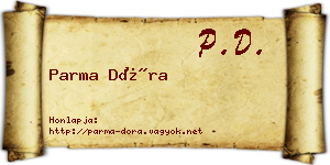 Parma Dóra névjegykártya